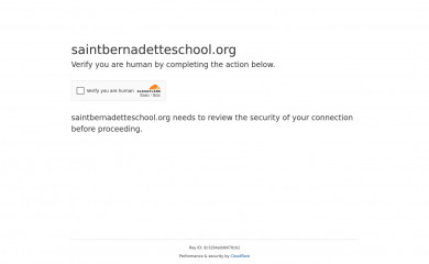 saintbernadetteschool.org screenshot