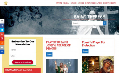 sainttherse.com screenshot