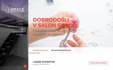 salon-grace.si screenshot