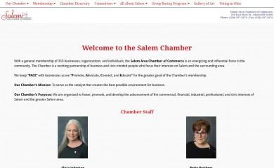 salemohiochamber.org screenshot