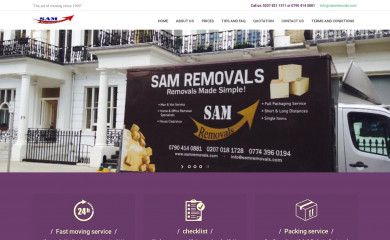 samremovals.com screenshot