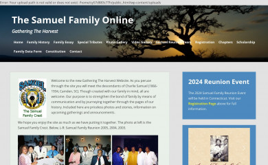 samuelfamilyreunion.com screenshot