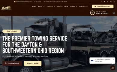 sandystowing.com screenshot