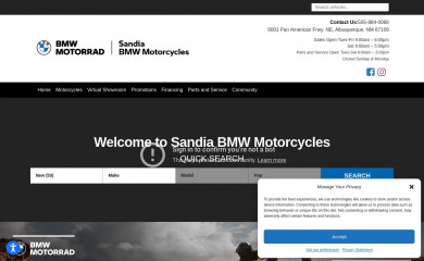 sandiabmwmotorcycles.com screenshot