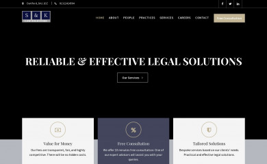 sandklawsolicitors.co.uk screenshot