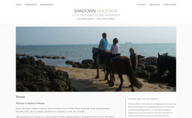 sandownholidays.com screenshot