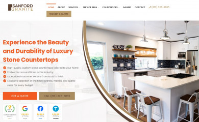 sanfordgranite.com screenshot