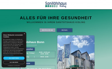 sanitaetshaus-kisling.de screenshot