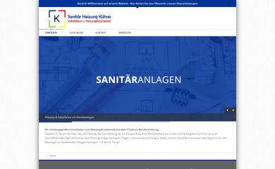 sanitaer-heizung-kuehne.de screenshot
