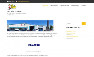 sanjoseforklift.com screenshot