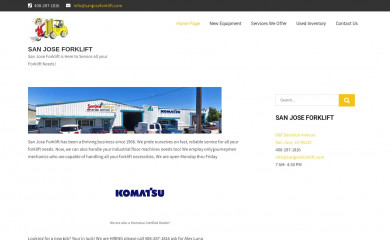 sanjoseforklift.com screenshot