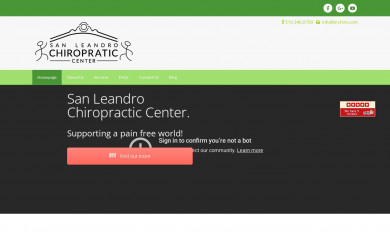 sanleandrochiropractic.com screenshot