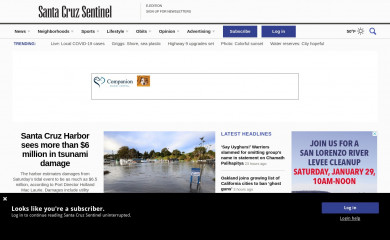 santacruzsentinel.com screenshot