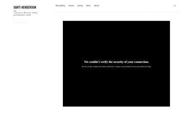 santihenderson.com screenshot