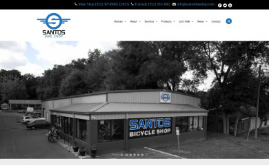 santosbikeshop.com screenshot