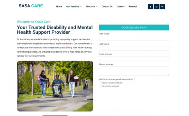 sasacare.com.au screenshot