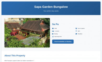 sapagardenhostel.com screenshot