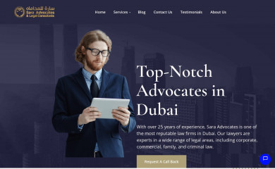 saraadvocates.com screenshot