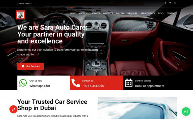 saraautocare.com screenshot