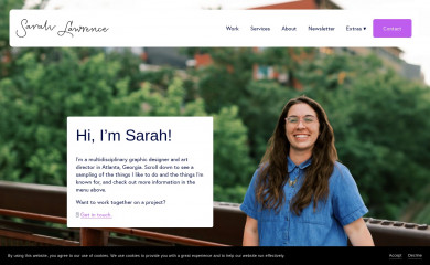 sarahclawrence.com screenshot