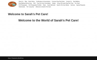 sarahspetcare.net screenshot