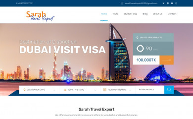 sarahtravelexpert.com screenshot