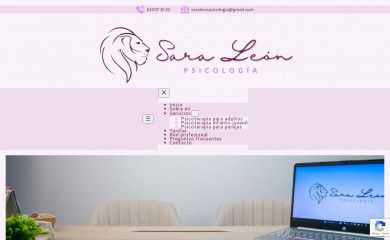 saraleonpsicologia.com screenshot