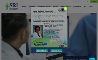 sarcoidosisri.org screenshot
