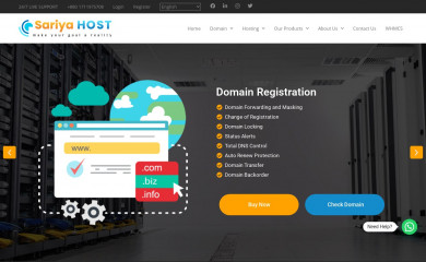 sariyahost.com screenshot