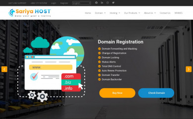 sariyahost.com screenshot