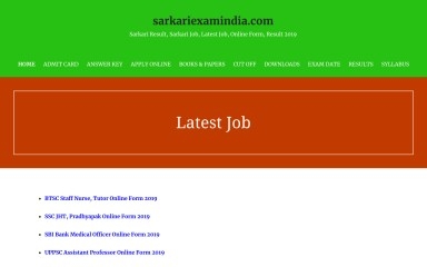 http://sarkariexamindia.com screenshot