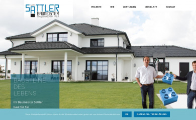 sattler-bau.at screenshot