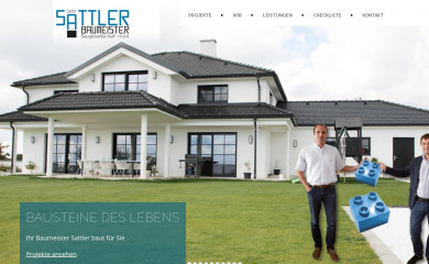 sattler-bau.at screenshot