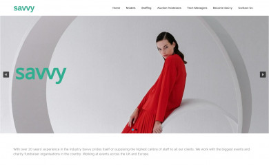 savvymodels.co.uk screenshot