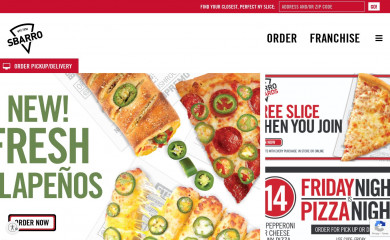 sbarro.com screenshot