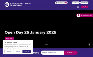 sccb.ac.uk screenshot