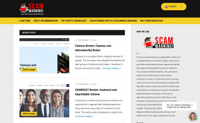 scamwarning.org screenshot