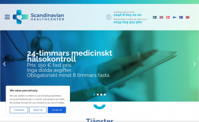 scandinavianhealthcenter.com screenshot