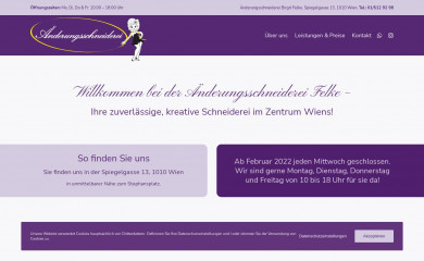 schneiderei-felke.at screenshot