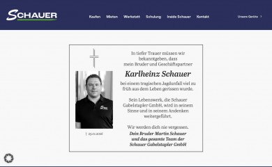 schauer-gabelstapler.at screenshot