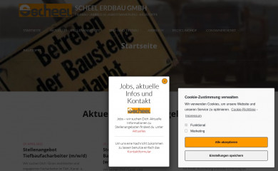 scheel-erdbau.de screenshot