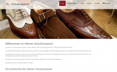 schuhmuseum.at screenshot