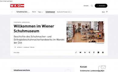 schuhmuseum.at screenshot