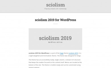 sciolism 2019 screenshot