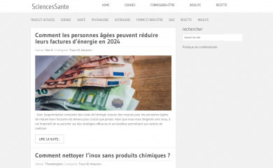 sciencessante.com screenshot