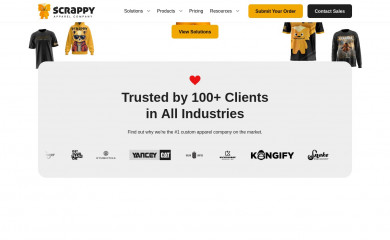 scrappyapparel.com screenshot
