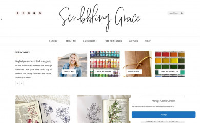 scribblinggrace.com screenshot