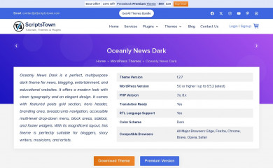 Oceanly News Dark screenshot
