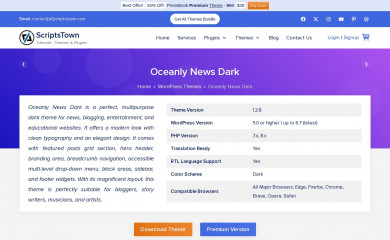 Oceanly News Dark screenshot