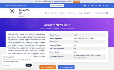 Oceanly News Dark screenshot